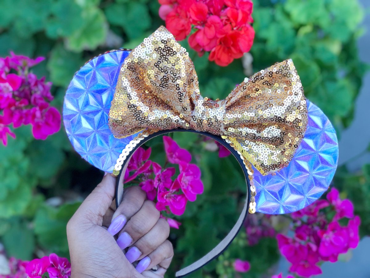 Image of Anniversary 3D purple mouse ears 