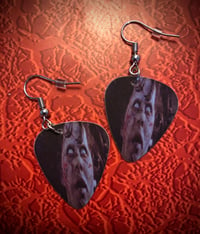 Image 5 of Horror guitar pick earrings!