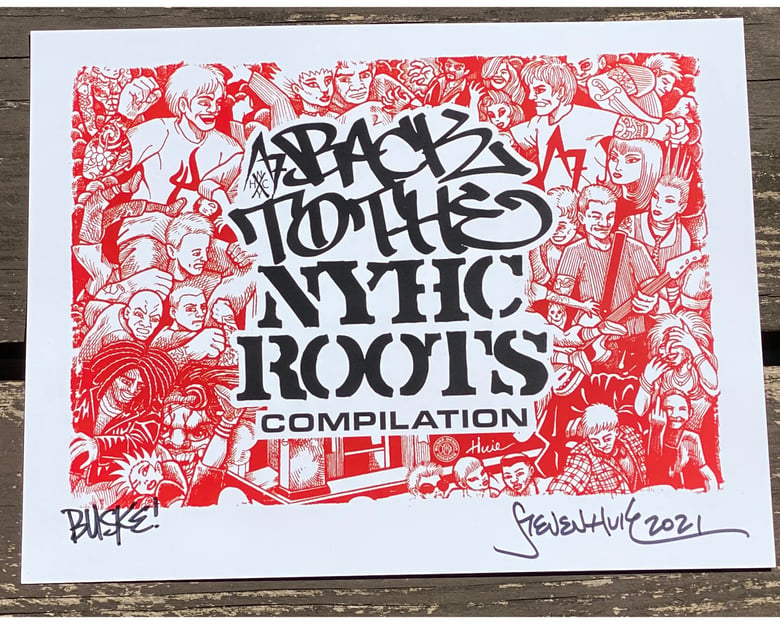 Image of A7 NYHC Compilation 8.75"x11" color print