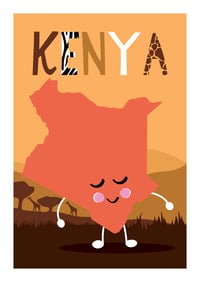 Kenya Map Print