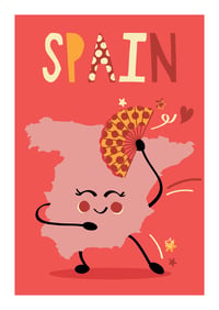 Spain Map Print