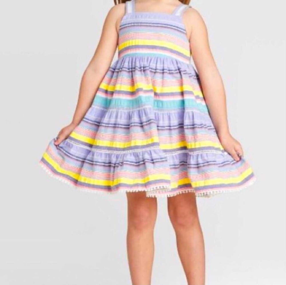 Image of Kids muliti colored striped dress 