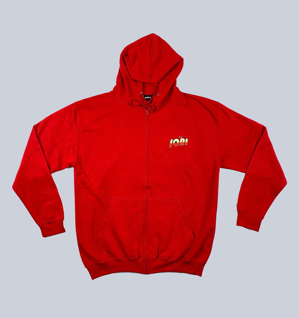 Red Logo Zip Hood