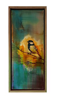 Image 1 of Original Canvas - Great Tit - 20cm x 50cm