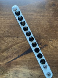 Image 4 of Black and white leather bracelet