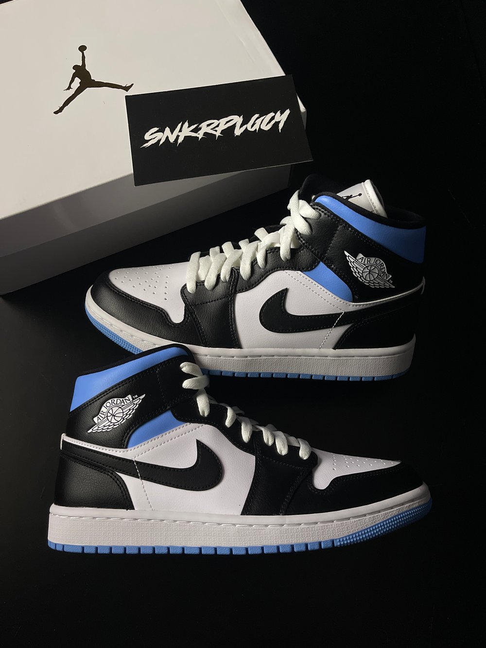 Air Jordan 1 Mid University Blue Snkrplgcy Air Jordan 1 Mid University Blue Snkrplgcy