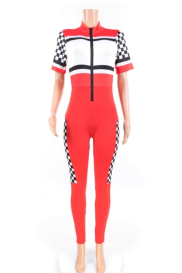 Image of Checker Racing  Jumpsuit