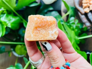 Image of Orange calcite rough specimen 