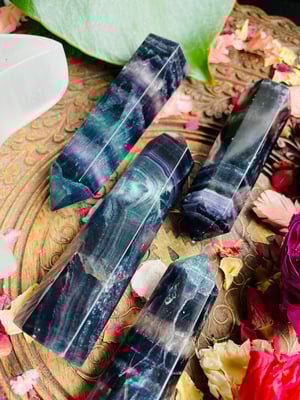 Image of Extra large rainbow fluorite tower