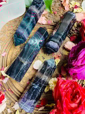 Image of Extra large rainbow fluorite tower