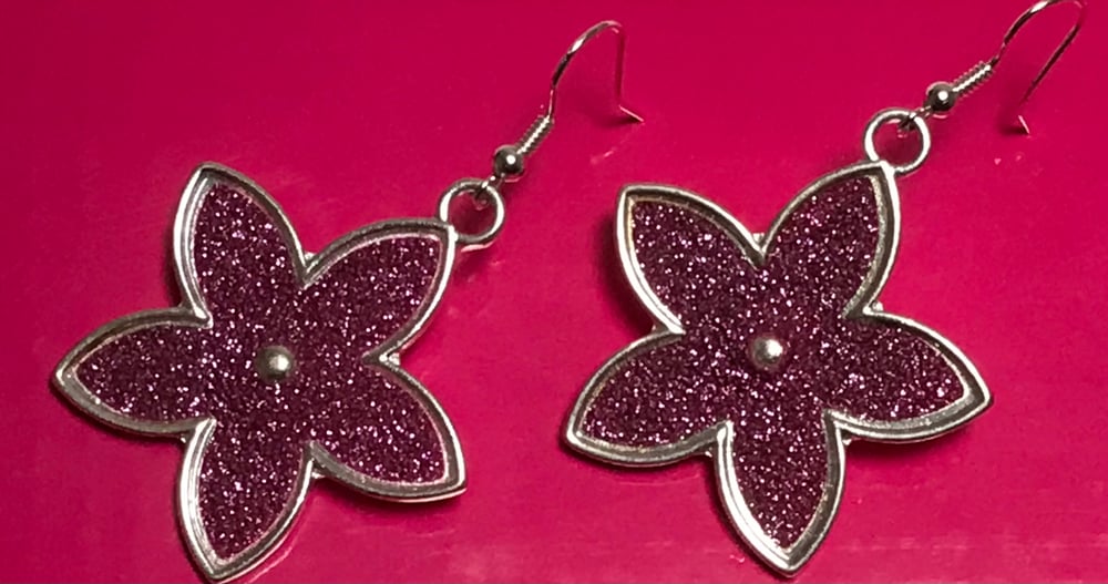 Image of Shimmer & shine flower earrings