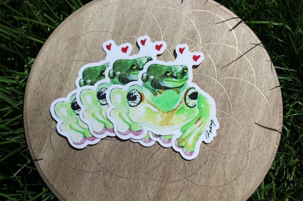 Image of Green Frogs Vinyl Sticker
