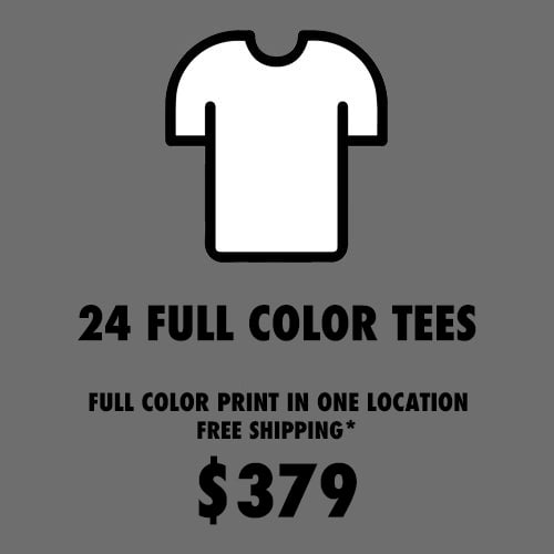 Image of 24 FULL COLOR T-SHIRT PACKAGE