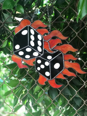 Image of flaming dice 