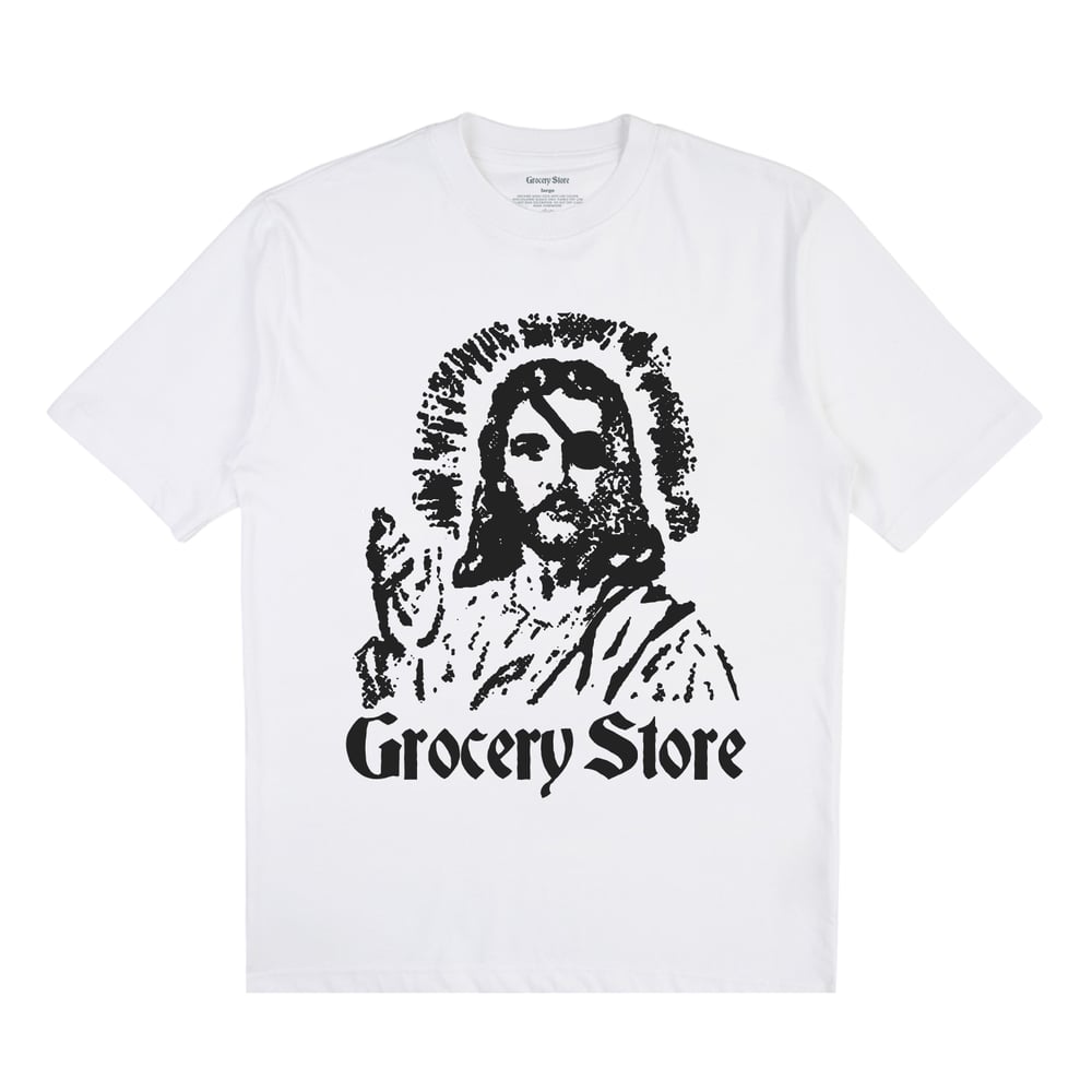 Image of GROCERY STORE | ONE EYED JACK TEE (WHITE) 