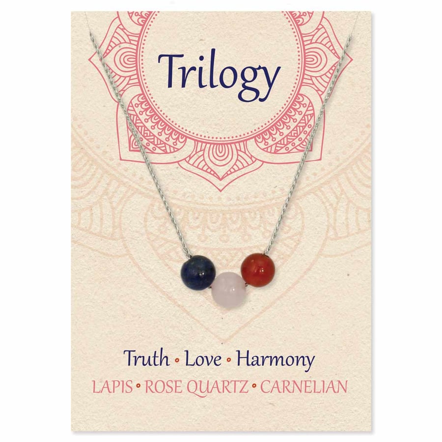 Image of Healing Trilogy Round Stone Necklace