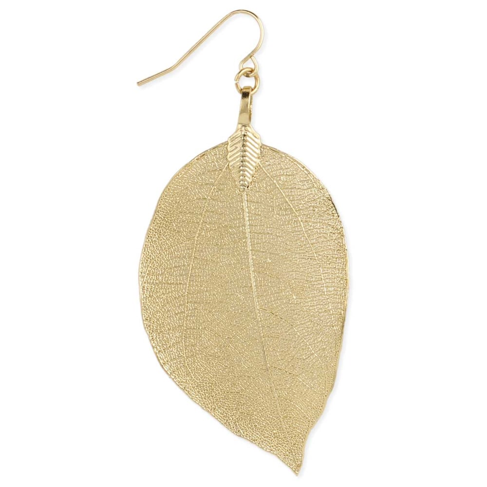 Image of Gold Natural Leaf Earring