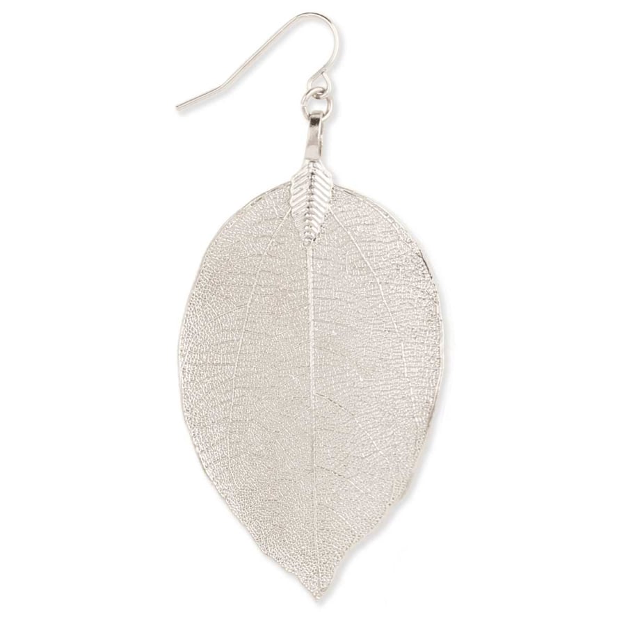 Image of Silver Natural Leaf Earring
