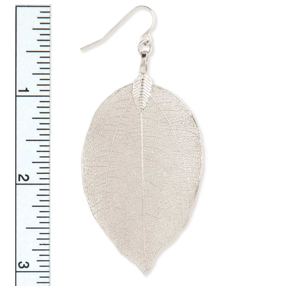 Image of Silver Natural Leaf Earring