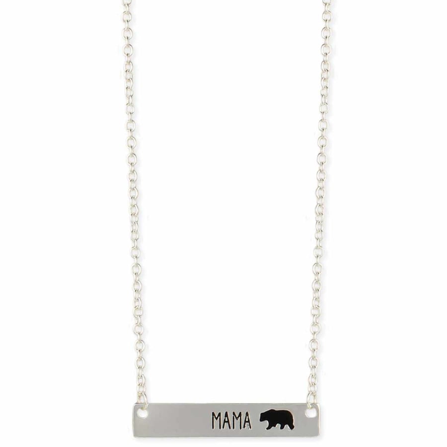 Image of Mama Bear Bar Pendant Necklace