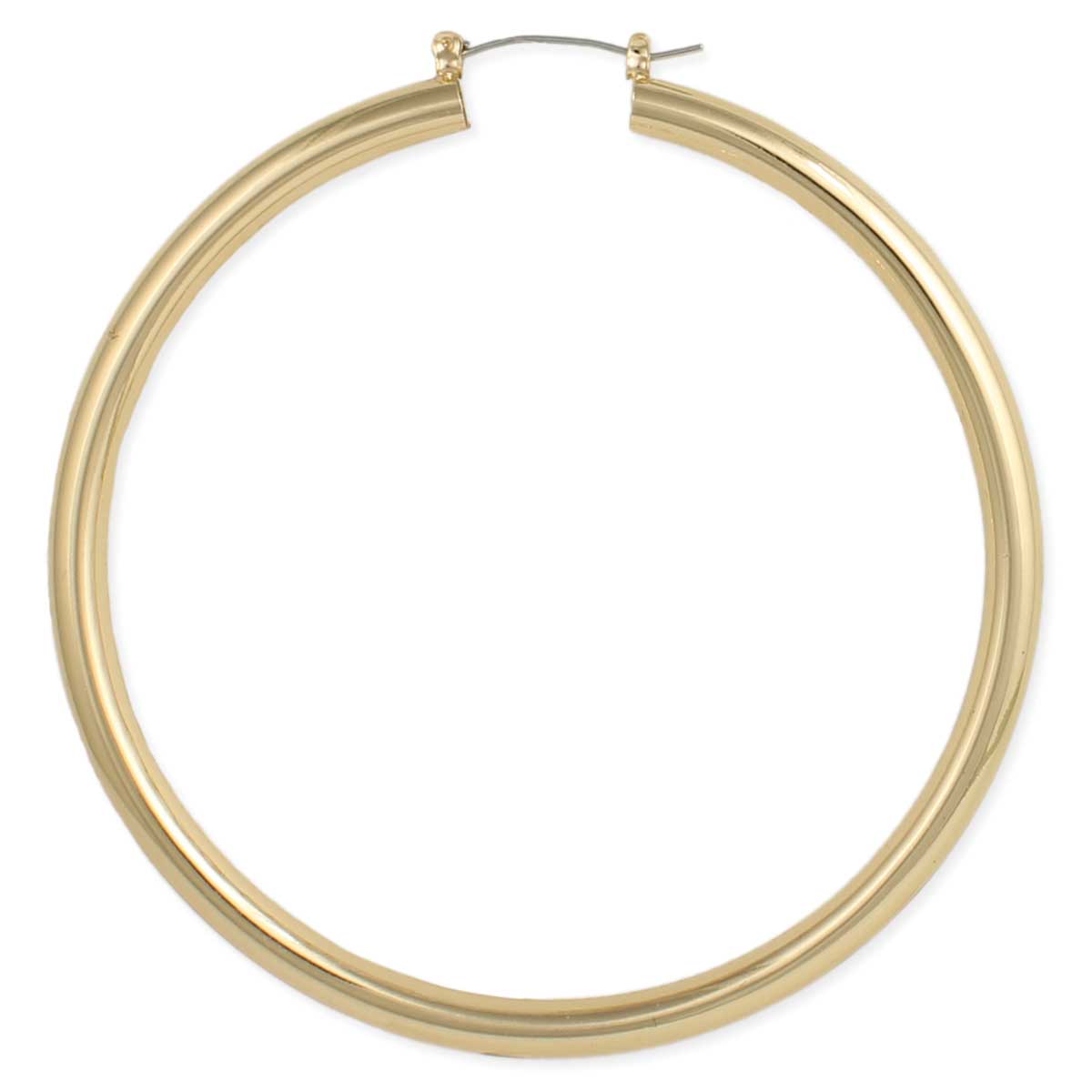 large hollow gold hoop earrings