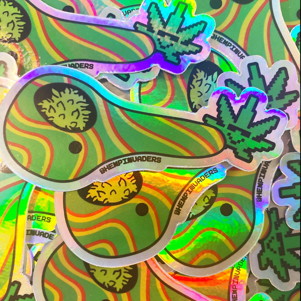 420 CHILL HOLOGRAPHIC STICKER