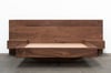 FLOATING BED WITH SOFT CLOSE DRAWERS IN AMERICAN WALNUT
