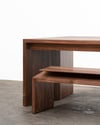 CLIPPED WING 1800MM BENCH IN AMERICAN WALNUT