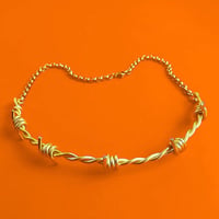 Image 1 of BARBED WIRE CHOKER THIN CHAIN