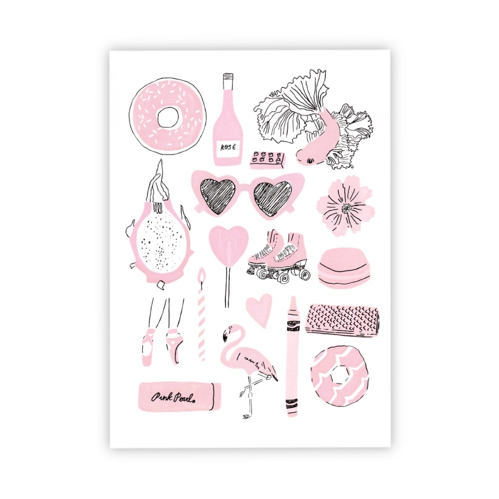 Image of Pink things print