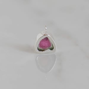 Image of Madagascar Watermelon Tourmaline slide silver necklace