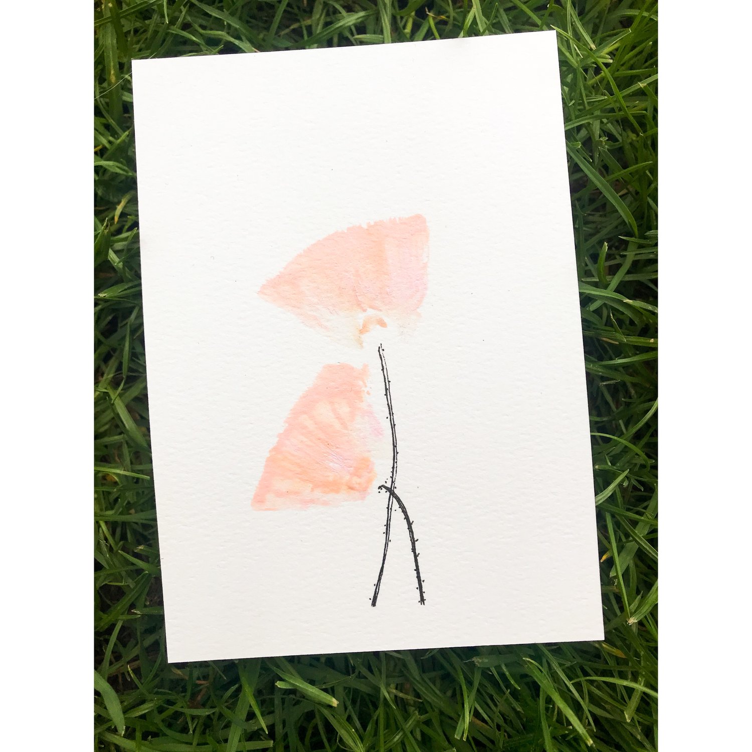 Poppy - Two - 10,4x14,7 cm, acrylic on premium aquarelle paper