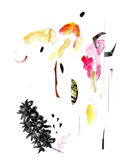 Image of ink flowers,  giclée print