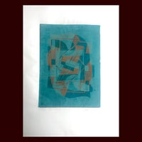 Jeremy Annear Monoprint ‘Sea Path’ 2021 33x23cm on Japanese Silk Paper