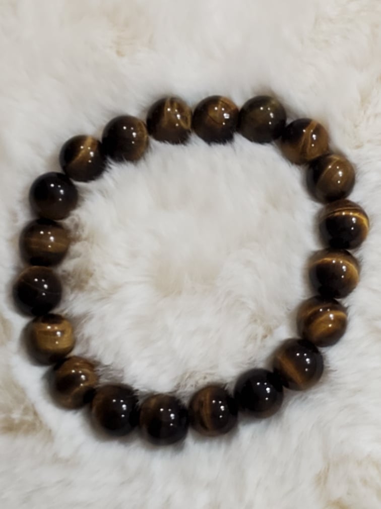 Image of 10mm Tigers Eye Gemstone Bracelet 