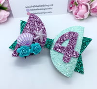 Image 1 of Mermaid birthday age bow