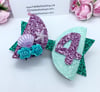 Mermaid birthday age bow