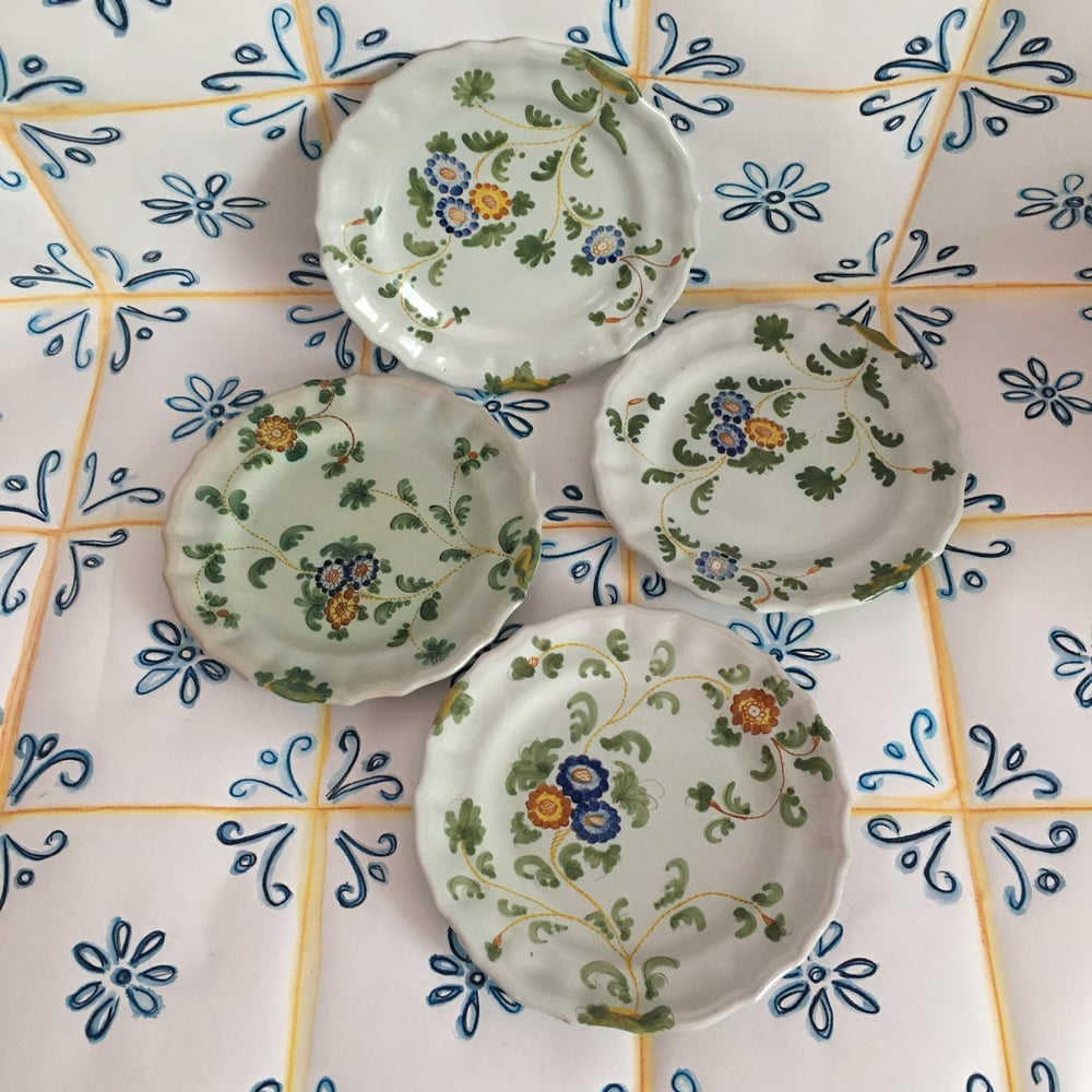 Image of Floral side plates x 4