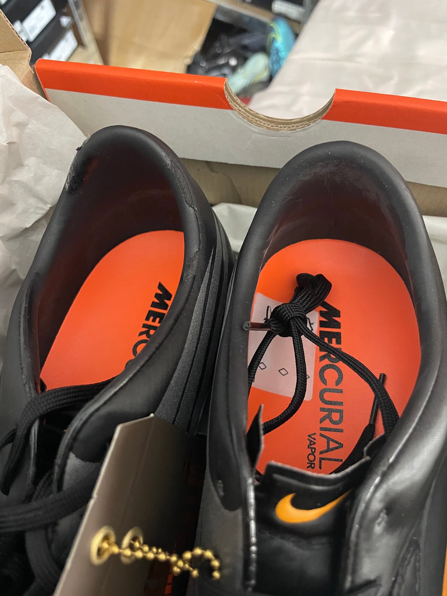 Image of Nike vapor VI SG BLACK / orange 