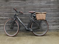 Image 3 of Tan waxed canvas saddlebag for Super73  Motorcycle bag Bicycle bag in waxed canvas Bike 