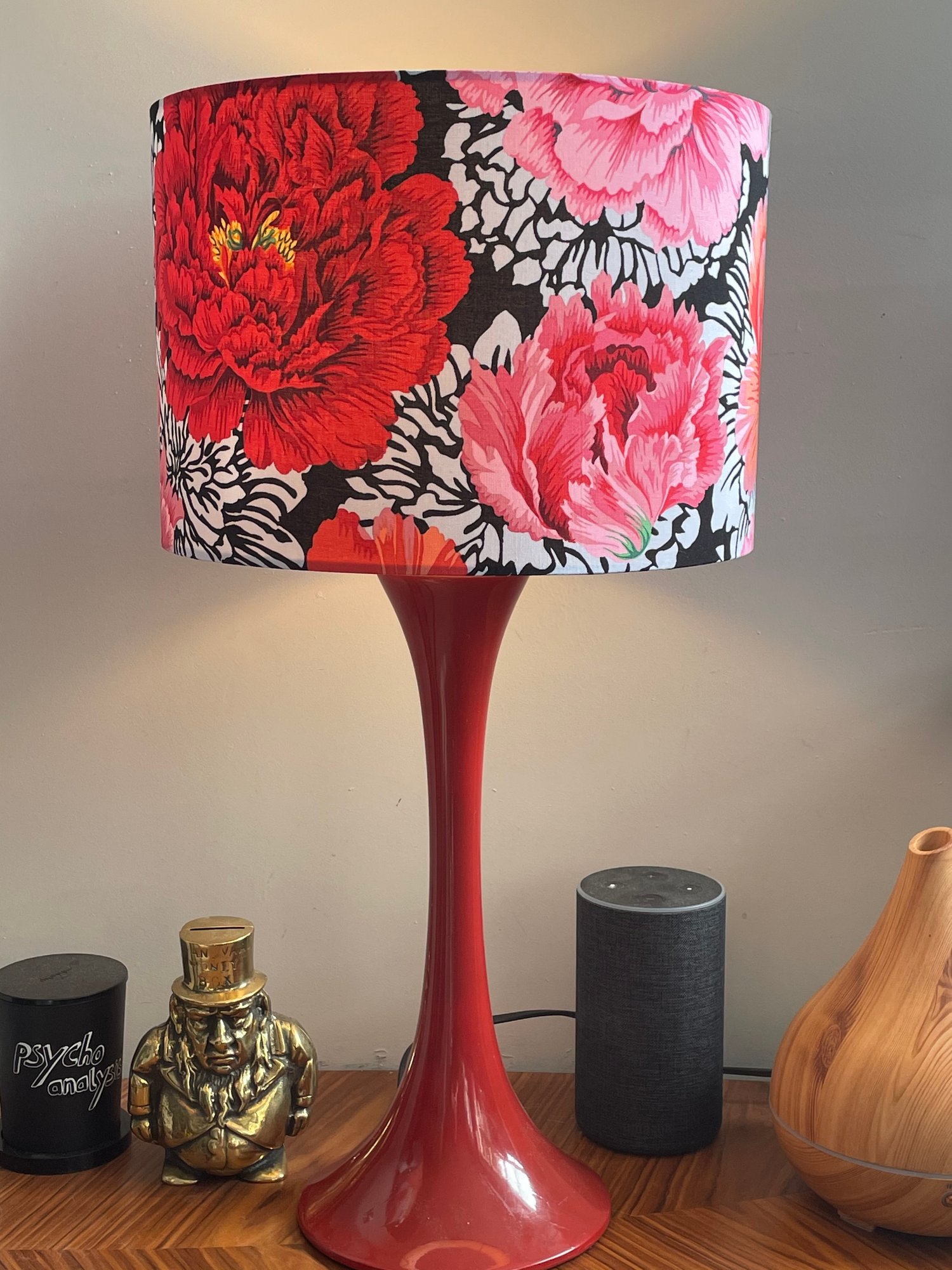 Image of Brocade Peony Crimson Shade 30cm