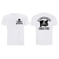 TEE-SHIRT  BLANC R/V - LA CABOCHARDERIE N'EST JAMAIS FINIE 
