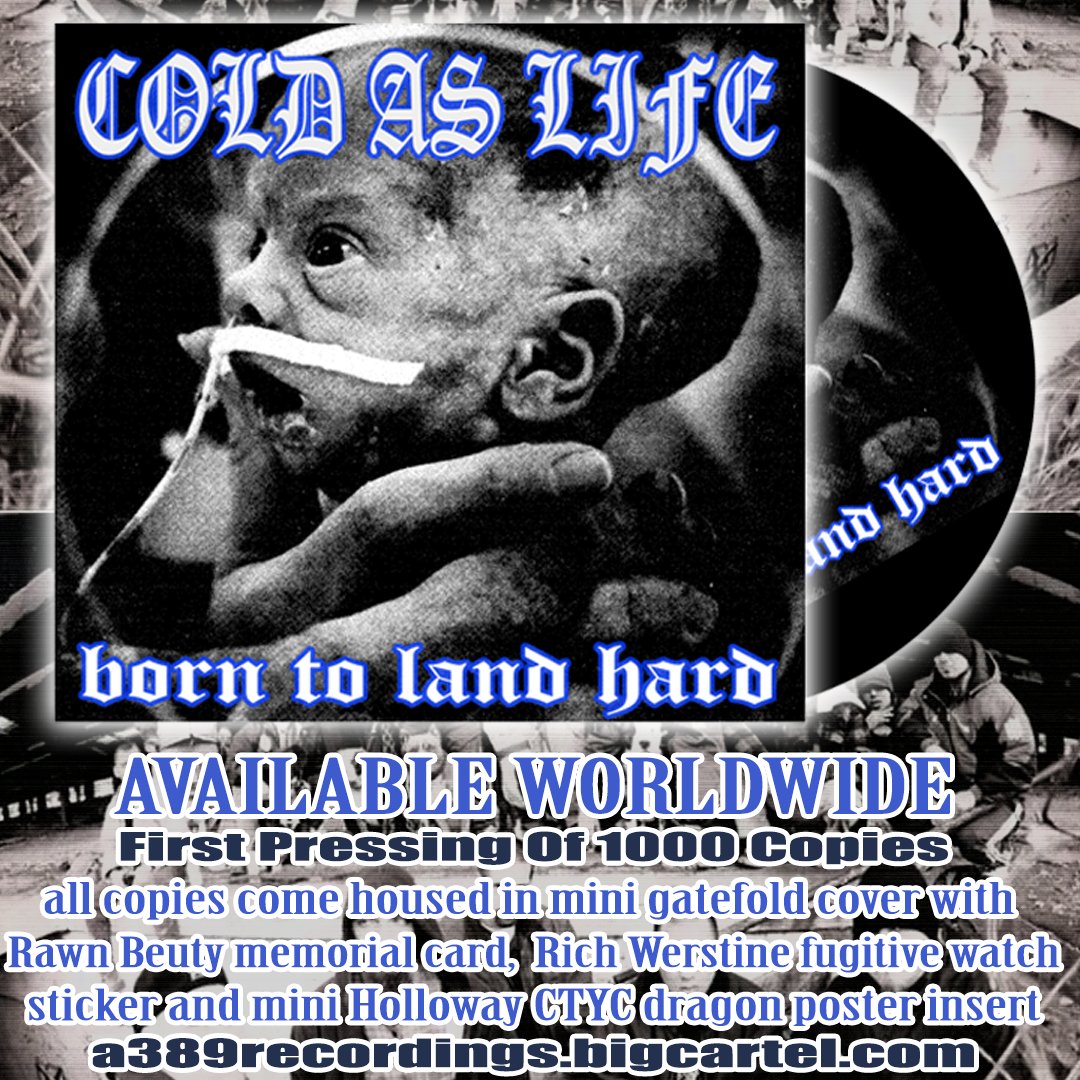 COLD AS LIFE Born To Land Hard Deluxe CD A389Recordings Cold as life born to land hard deluxe cd a389recordings