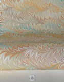 Marbled Paper Flame Pattern Collection on White - 1/2 sheets