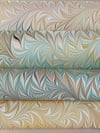 Marbled Paper Flame Pattern Collection on White - 1/2 sheets