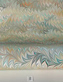 Marbled Paper Flame Pattern Collection on White - 1/2 sheets