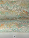 Marbled Paper Flame Pattern Collection on White - 1/2 sheets