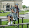 Blue Ankara Print Dress