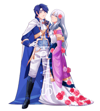 Sigurd and Dierdre 10cm Clear Acrylic Standee