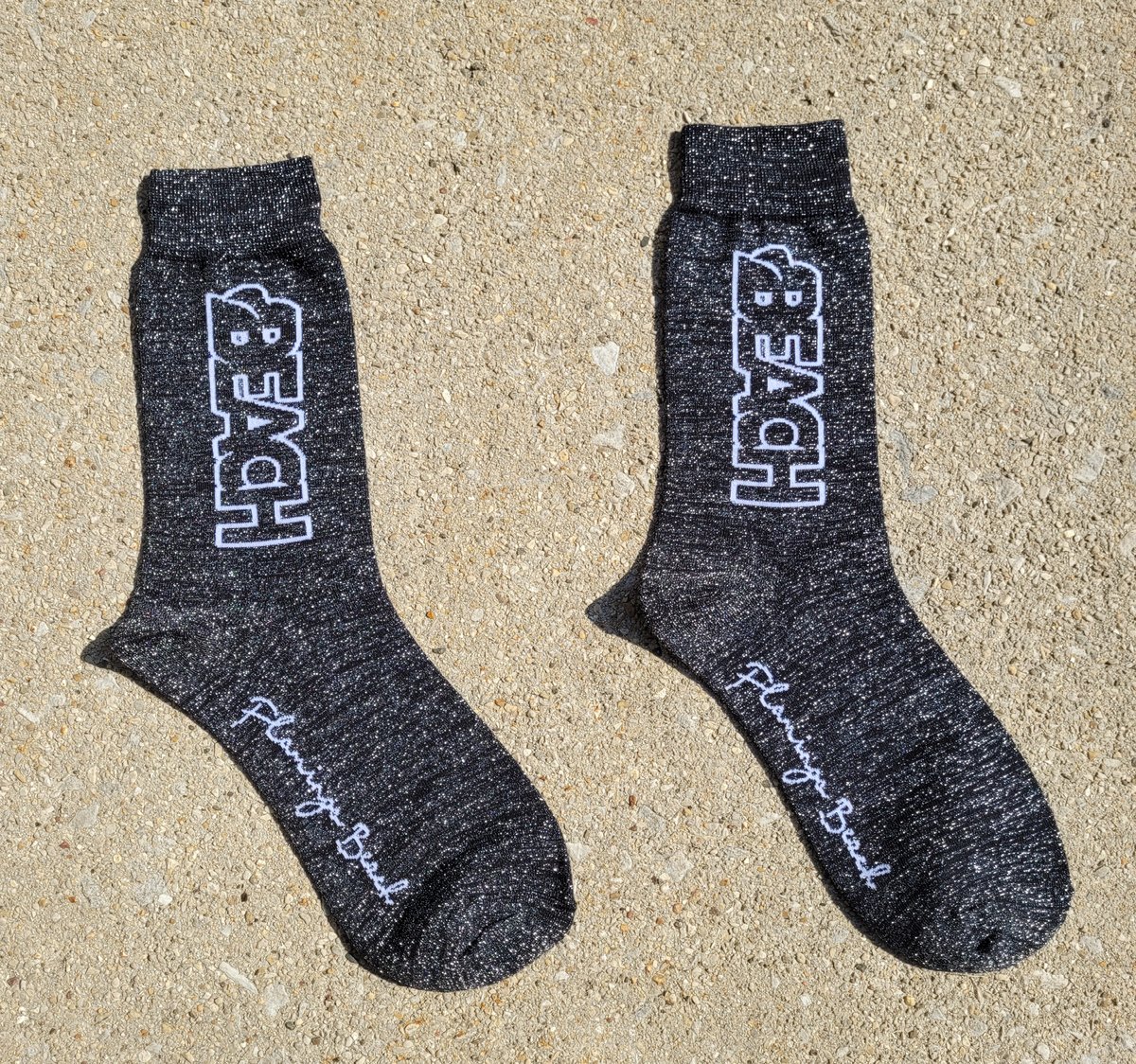 Lamé BEACH logo socks(black)